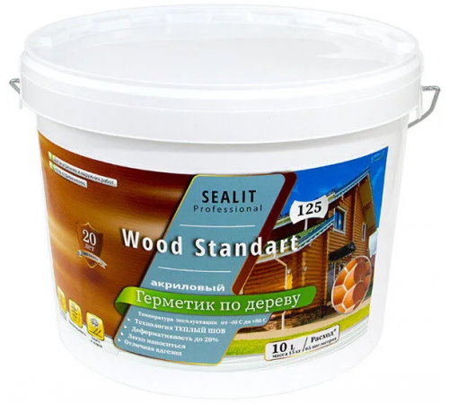Купить ГЕРМЕТИК - Sealit Wood Standart для профессиональных работ с деревянными домами 5 л в Вологде, Вологодская область