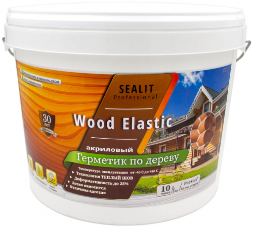 Купить ГЕРМЕТИК - Sealit Wood Elastic для работы с деревянными материалами 10 л в Вологде, Вологодская область
