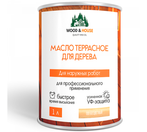 Заказать МАСЛО ТЕРРАСНОЕ ДЛЯ ДЕРЕВА WOOD & HOUSE в Вологде, Вологодская область